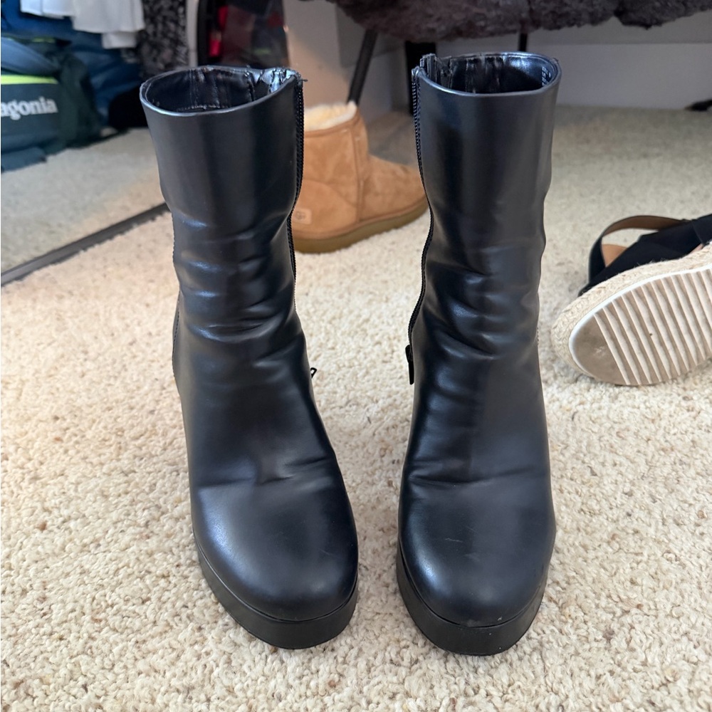 Steve Madden Black Heeled Boots